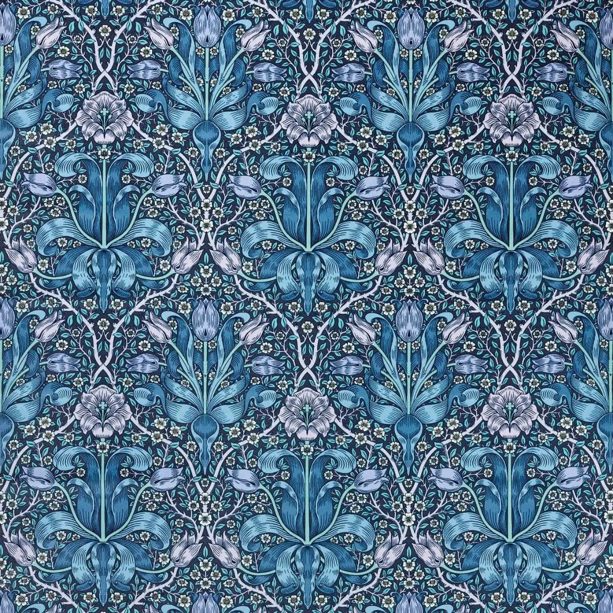 Spring Thicket Midnight/Lilac Fabric - Morris & Co