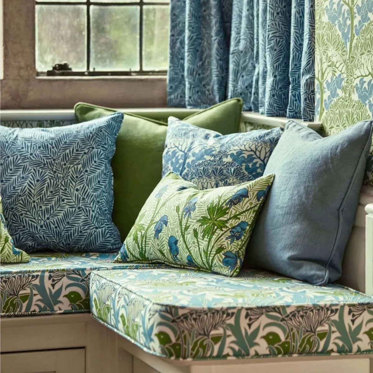Yew & Aril Cotton Fabric - Morris & Co