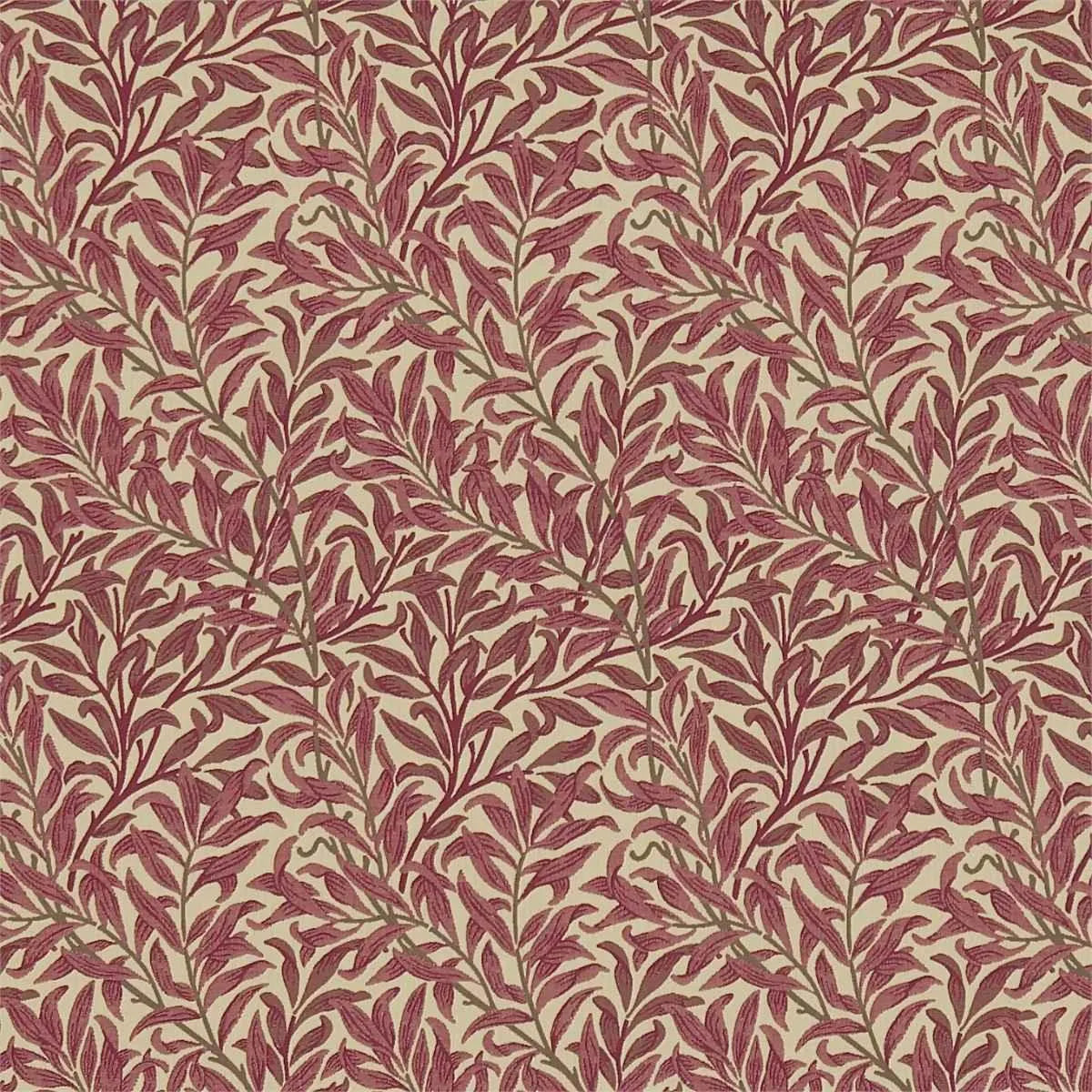 Willow Boughs Crimson/Manilla Fabric - Morris & Co