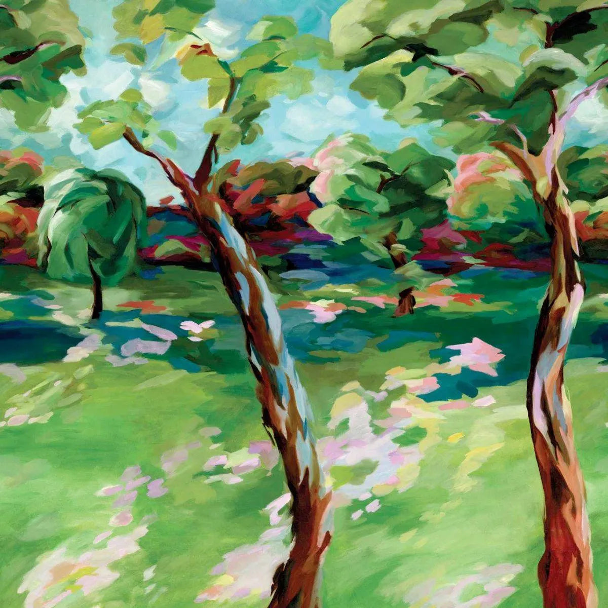 In The Woods Sky/Emerald/Carnelian Wallpaper - Harlequin X Sophie Robinson