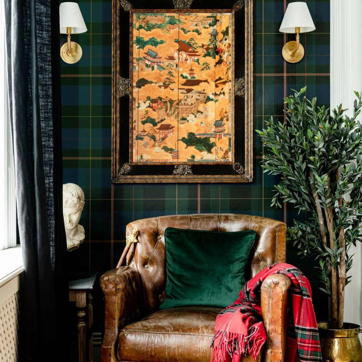 Equestrian Plaid Wallpaper - Mind The Gap