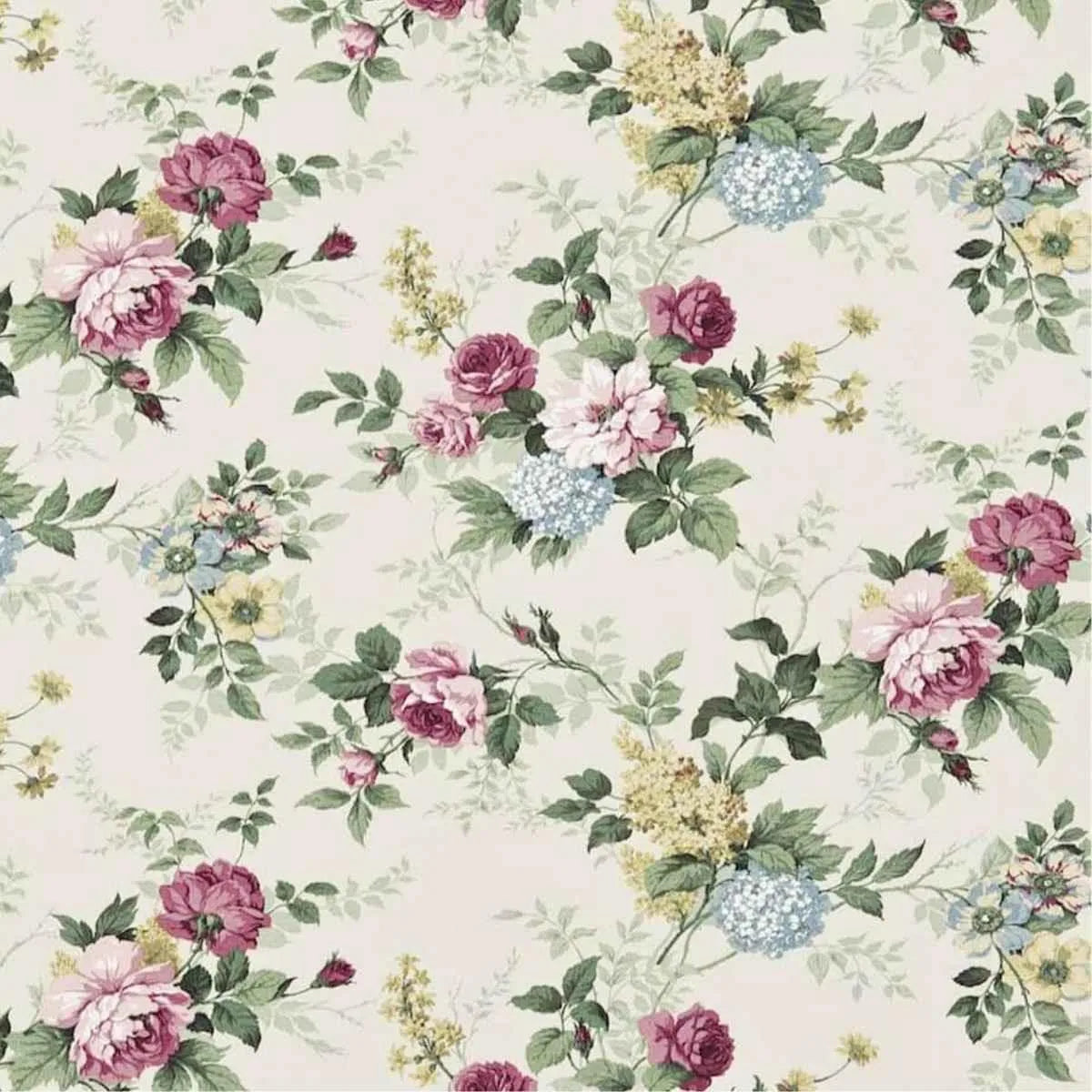 Rosamund Green/Pink Fabric - Sanderson X Salvesen Graham