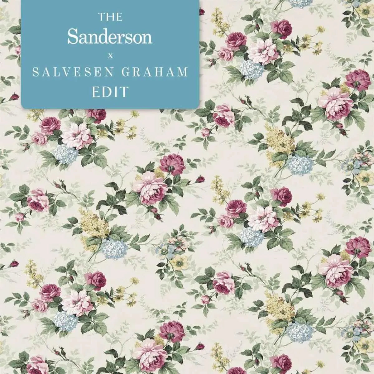 Rosamund Green/Pink Fabric - Sanderson X Salvesen Graham