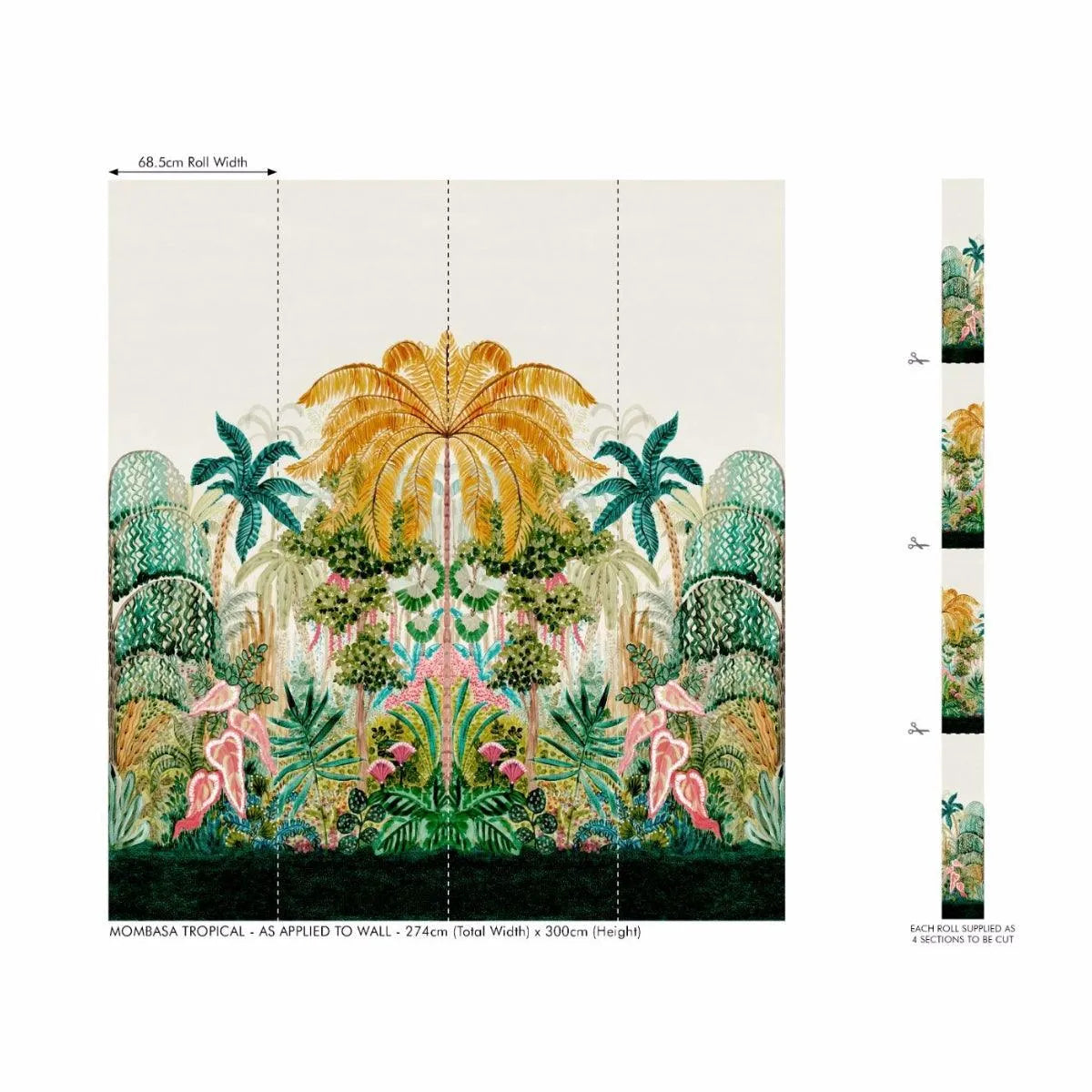 Mombasa Tropical Wallpaper - Clarke & Clarke X Breegan Jane