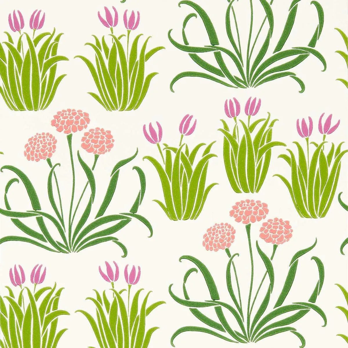 Glade Tulip Fields Wallpaper - Morris & Co