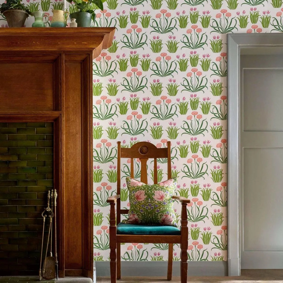 Glade Tulip Fields Wallpaper - Morris & Co