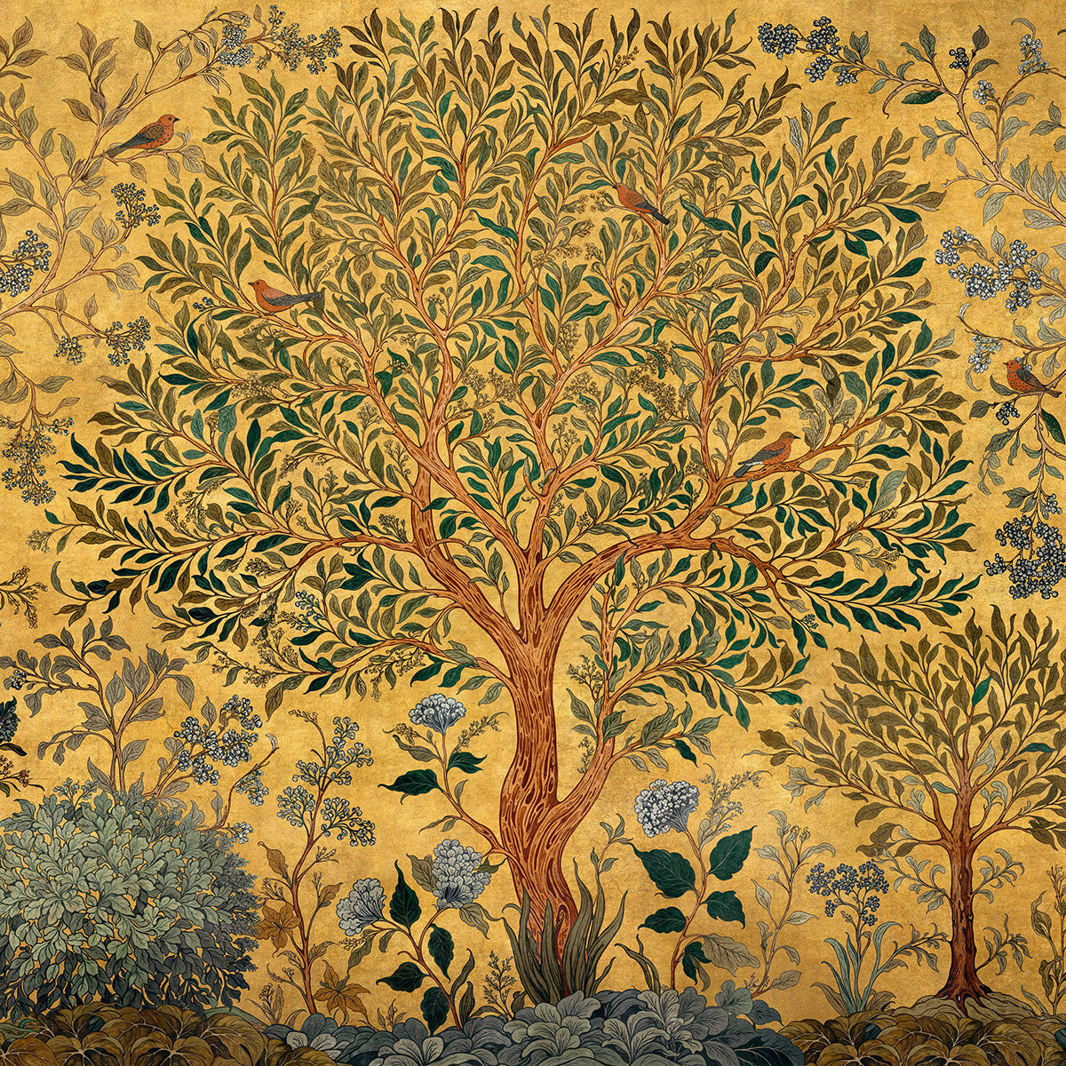 Varanasi Tree Mural Wallpaper - Coordonne