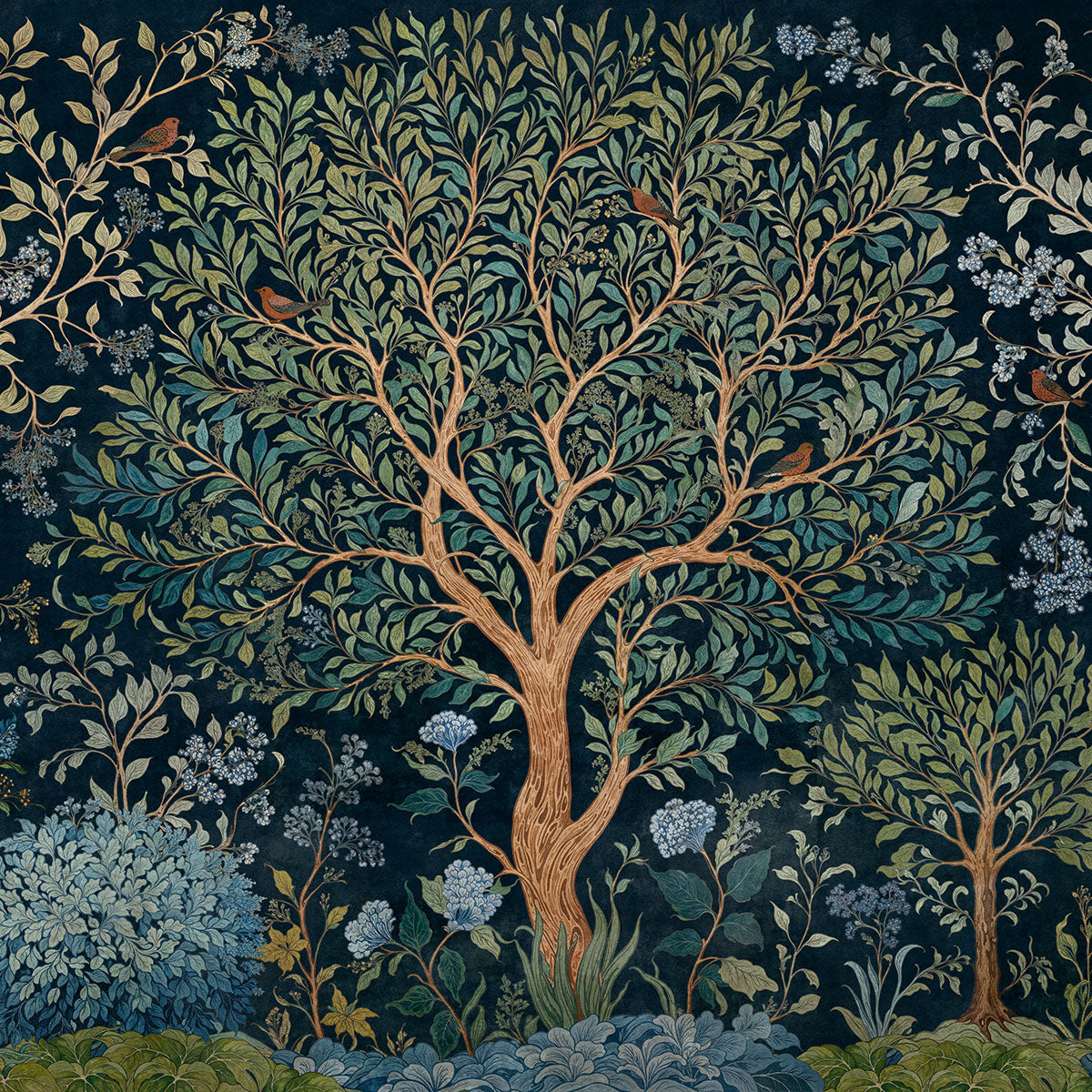Varanasi Tree Mural Wallpaper - Coordonne