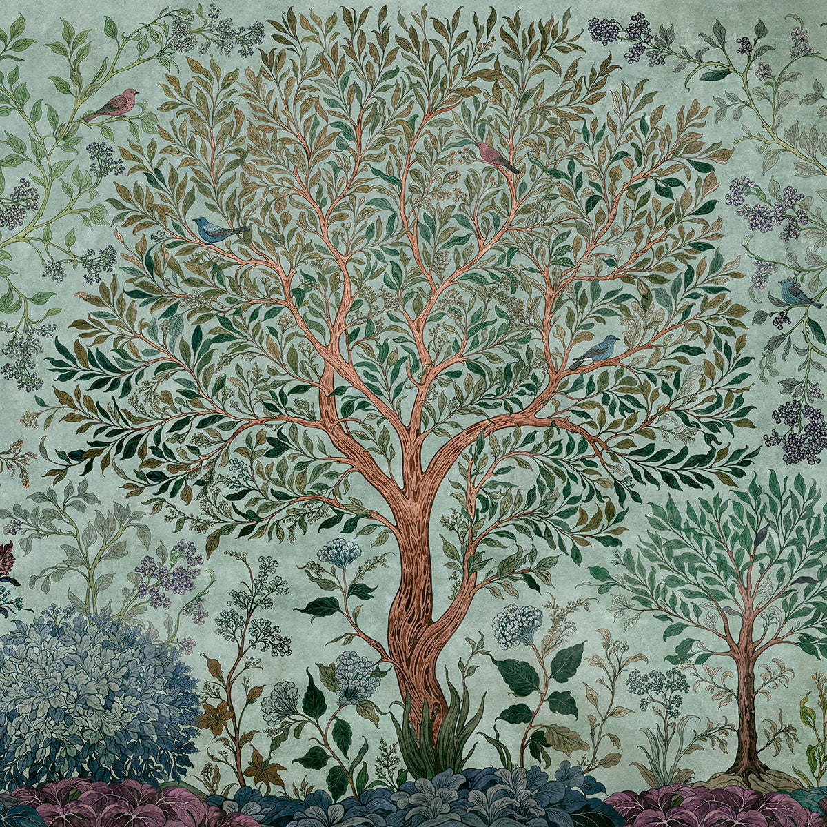 Varanasi Tree Mural Wallpaper - Coordonne