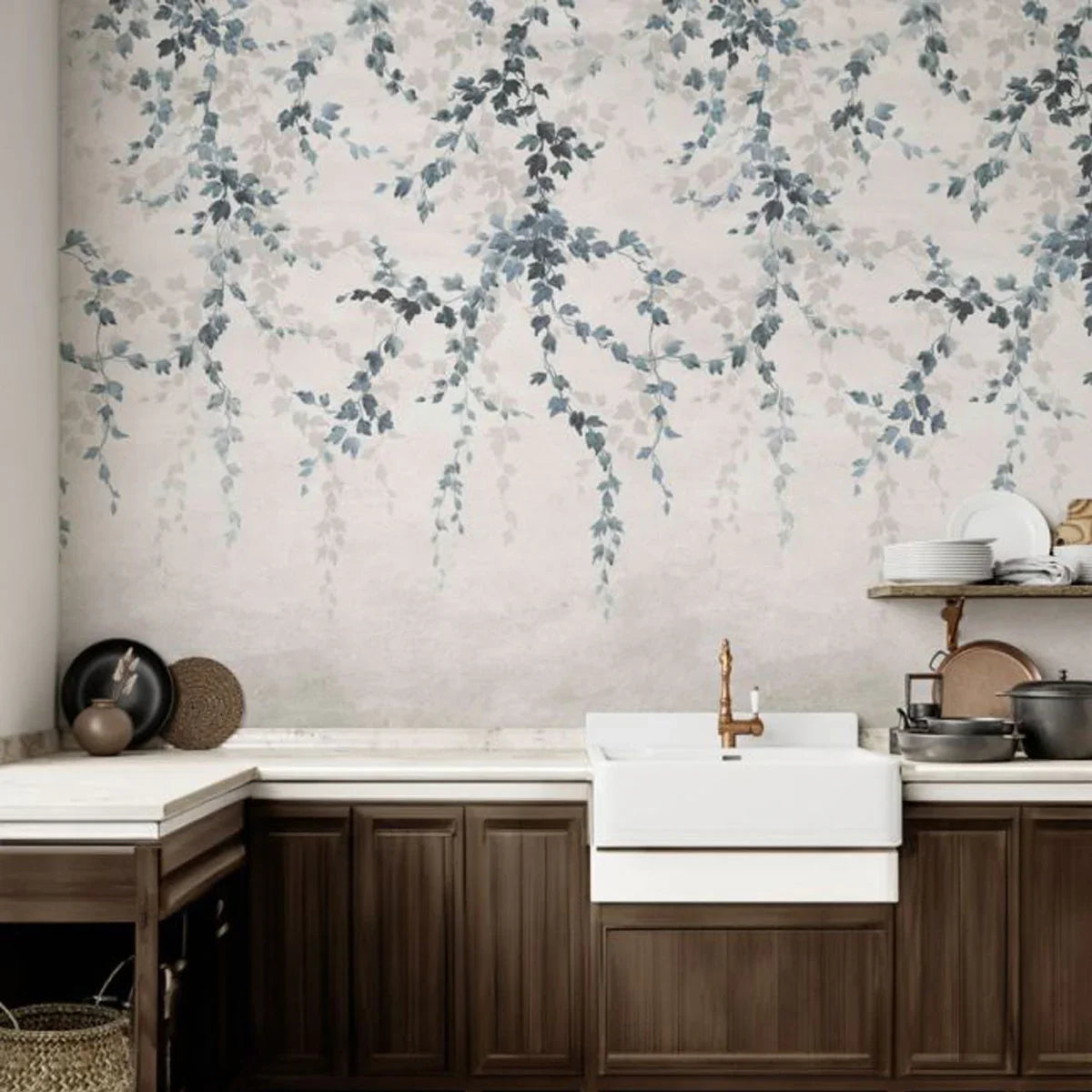 Vine Shadow Mural Wallpaper - Coordonne