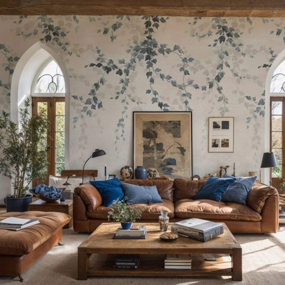 Vine Shadow Mural Wallpaper - Coordonne