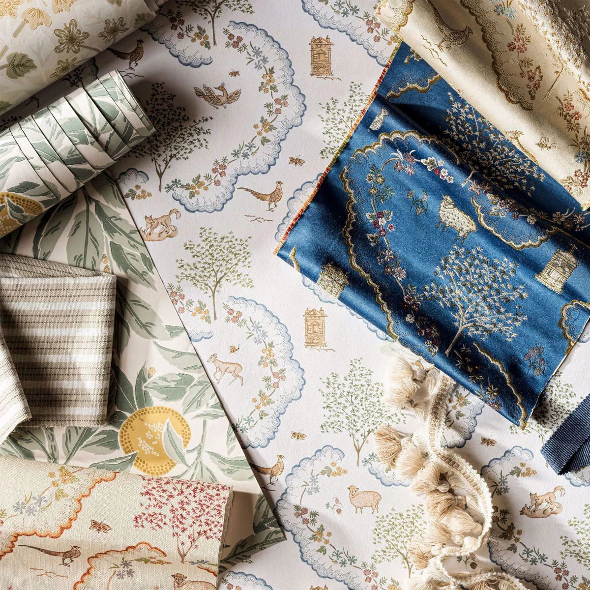 Wildflower Meadow Brocade Fabric - Sanderson