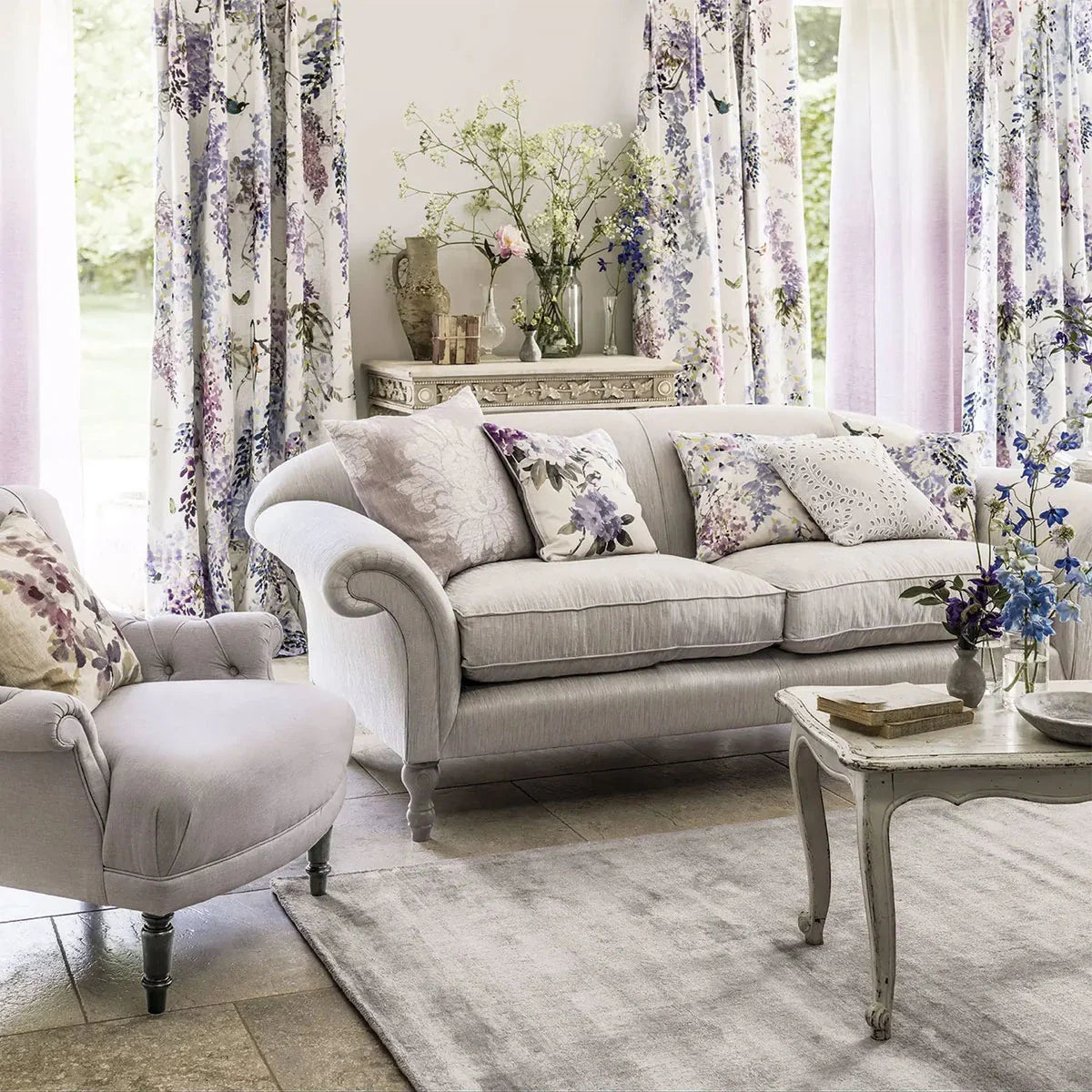 Wisteria Falls Fabric - Sanderson