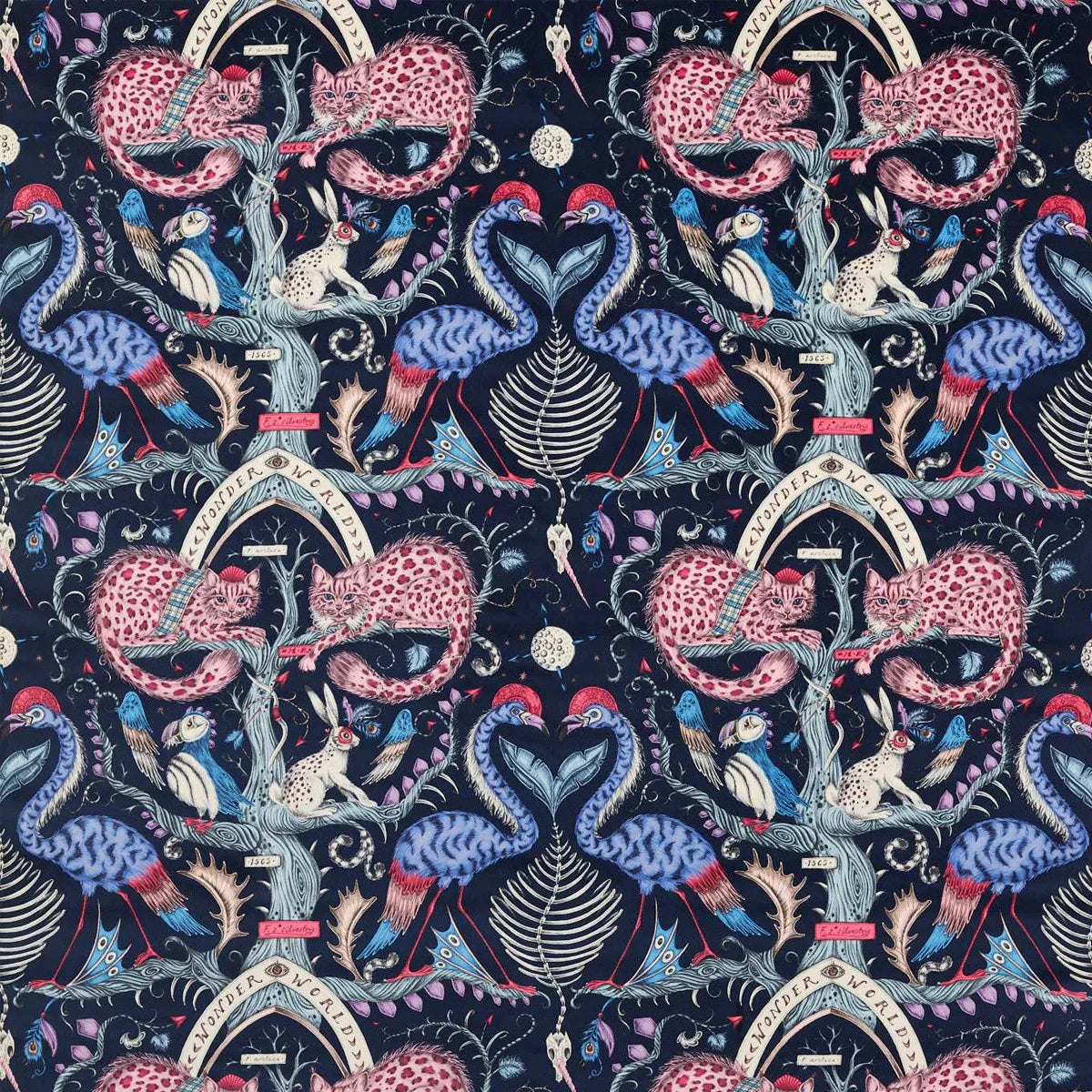 Wonder World Velvet Fabric - Clarke & Clarke X Emma Shipley