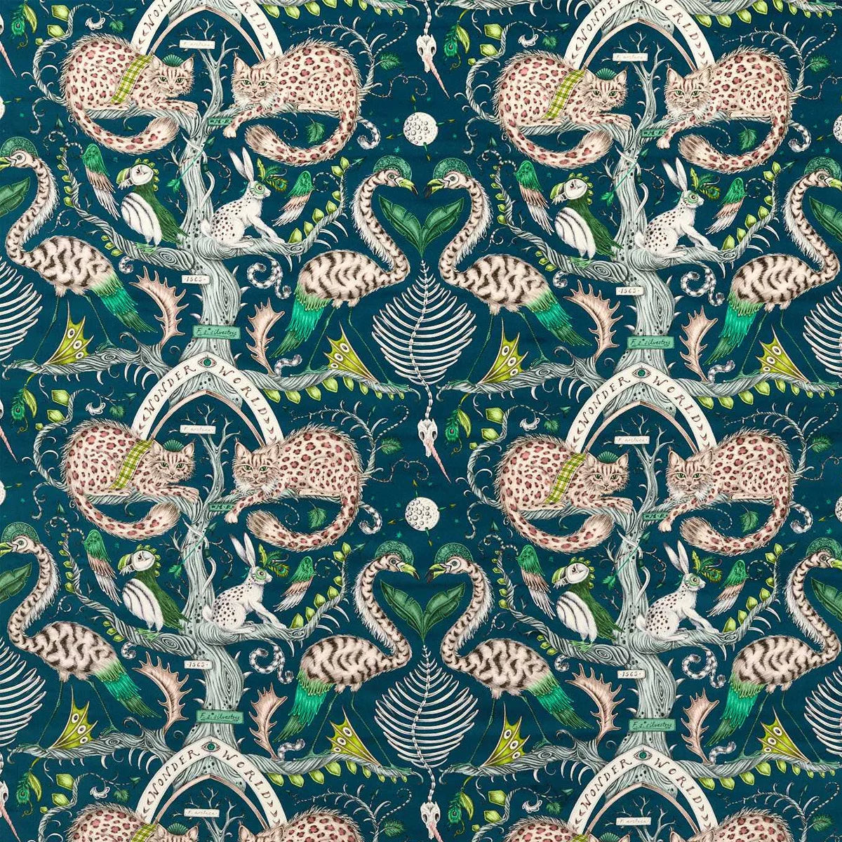 Wonder World Velvet Fabric - Clarke & Clarke X Emma Shipley