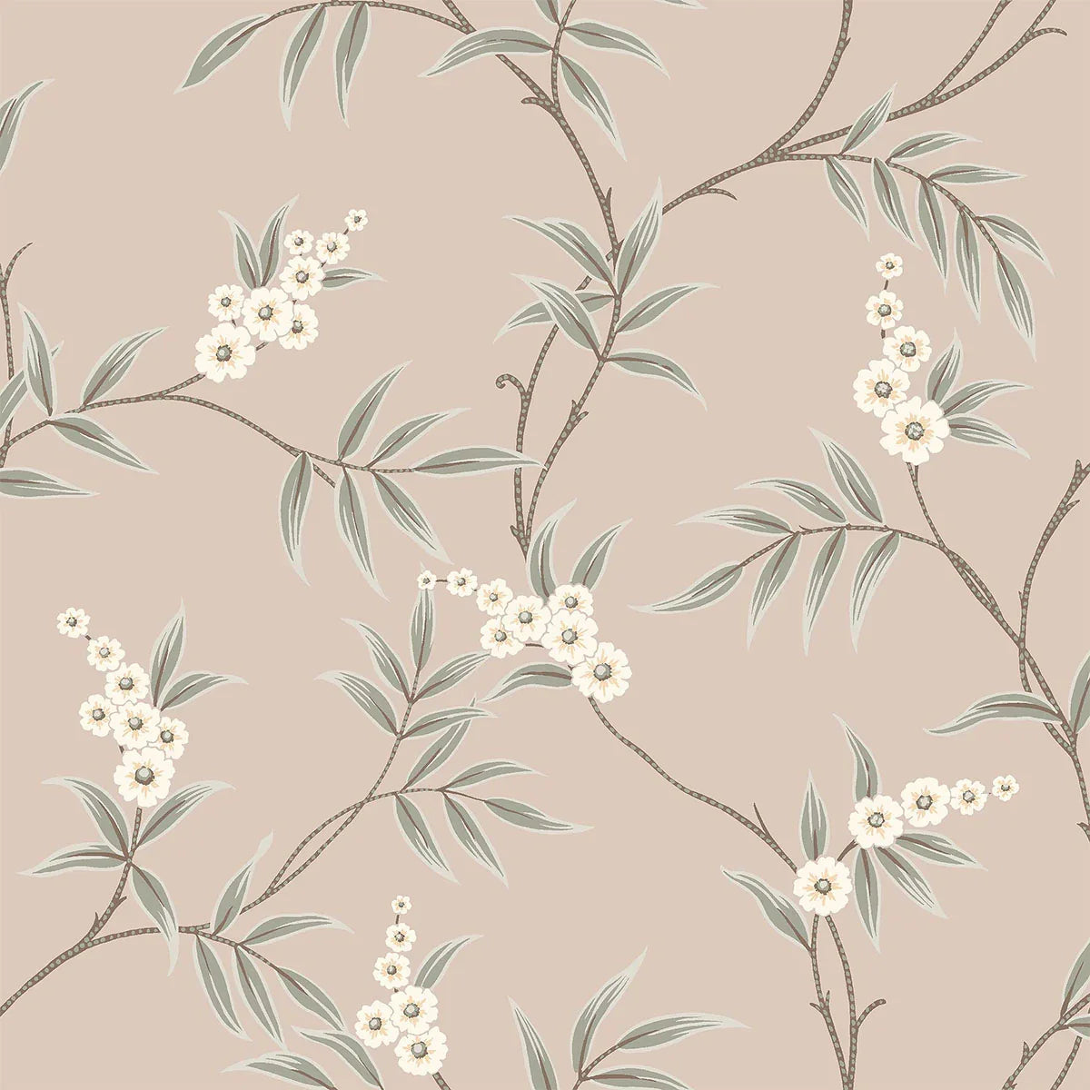 Floral Tree Wallpaper - Borastapeter