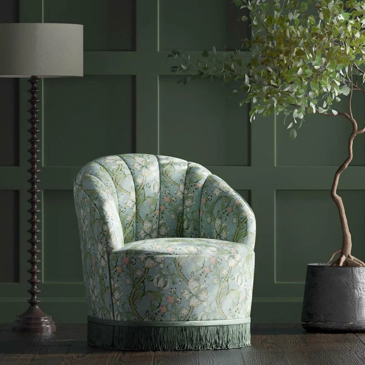 Golden Lily Fabric - Clarke & Clarke