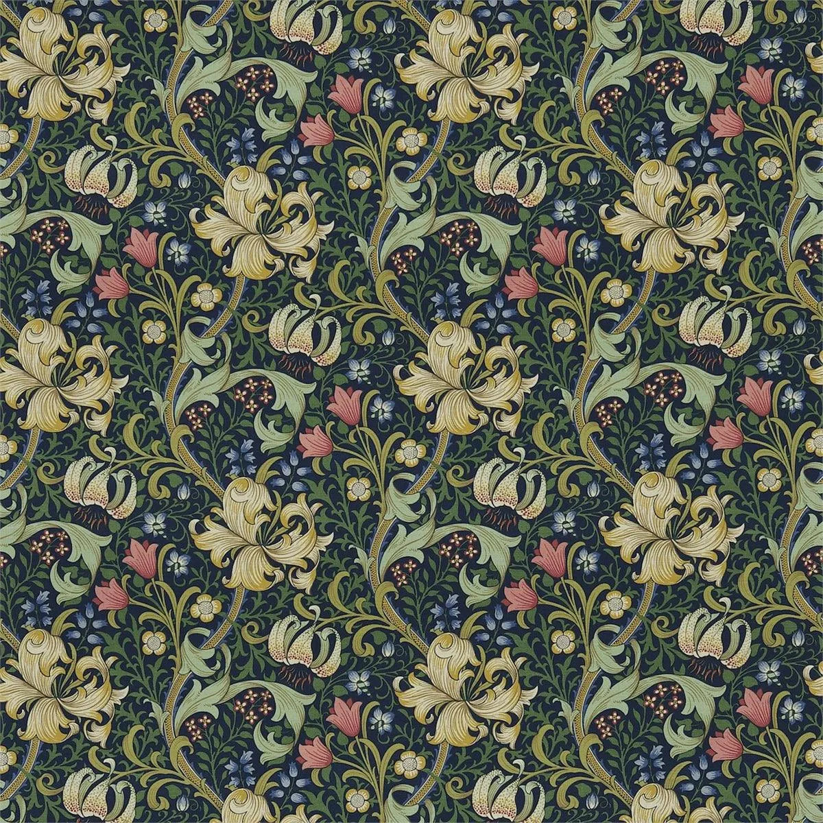 Golden Lily Fabric - Morris & Co