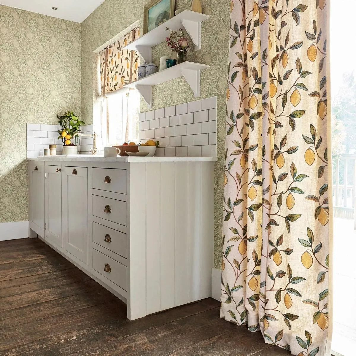 Lemon Tree Embroidery Fabric - Morris & Co